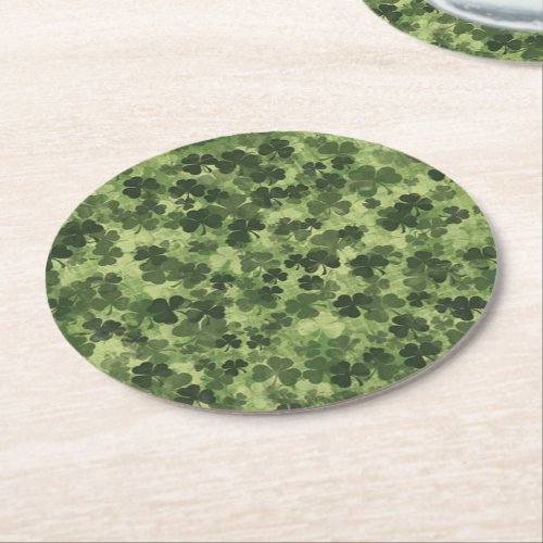 Shamrock Meadow 1 Round Paper Coaster