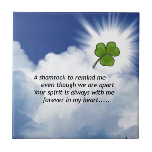 Shamrock Memorial Ceramic Tile (Front)