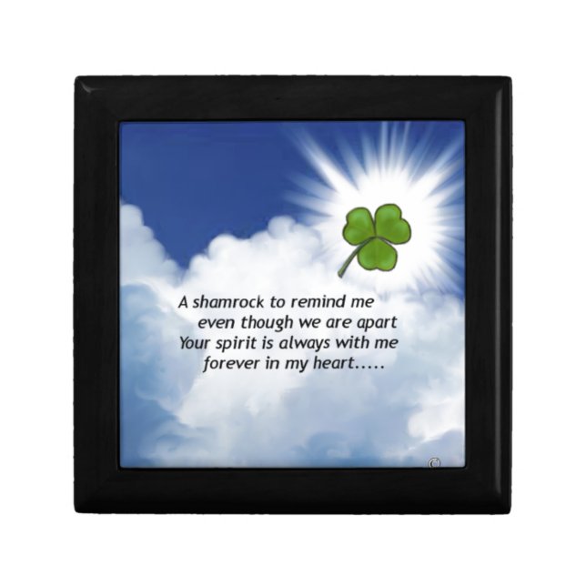 Shamrock Memorial Keepsake Box (Front)