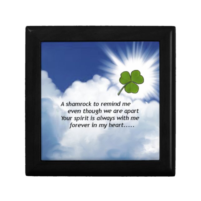 Shamrock Memorial Keepsake Box (Front)