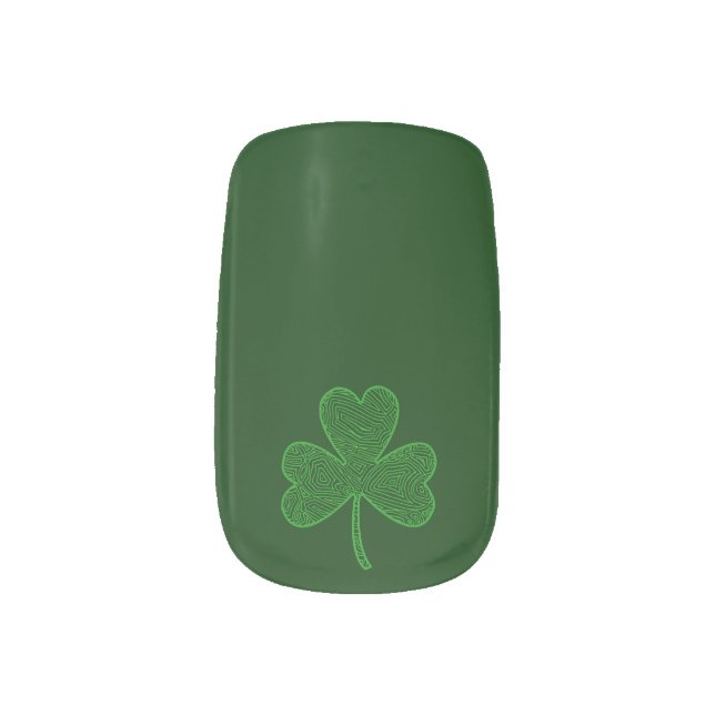 Shamrock Minx Nail Art (Left Thumb)