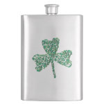 Shamrock Music Notes Flask