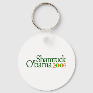 Shamrock Obama 2008 Keychain