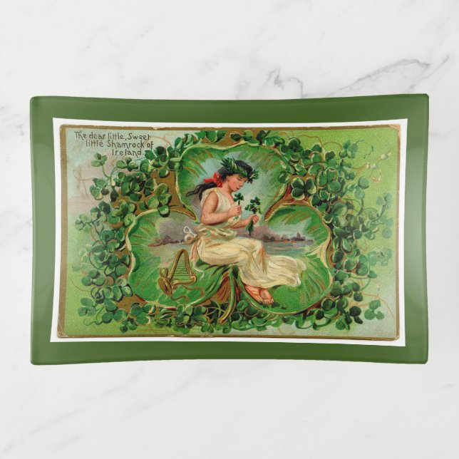 Shamrock Of Ireland Trinket Tray (Front)