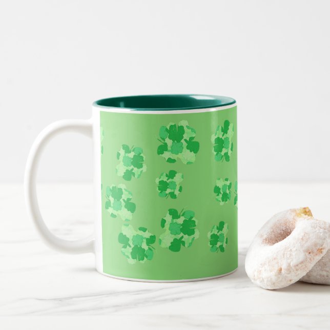 Shamrock of Shamrocks Green Mugs (With Donut)