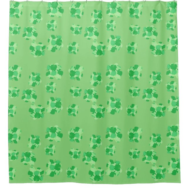 Shamrock of Shamrocks Green Shower Curtains (Front)