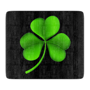 Shamrock on black cbcnt cutting board