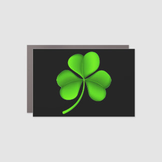 Shamrock on Black cmcnt Car Magnet
