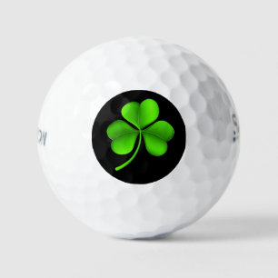 Shamrock On Black ssf gbcn Golf Balls
