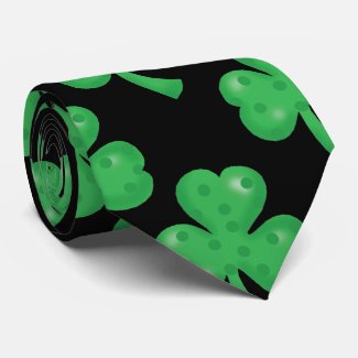 Shamrock on Black Tie