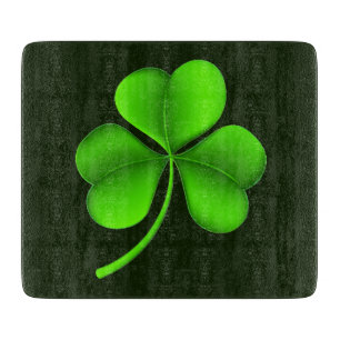 Shamrock on dark green cbcnt cutting board