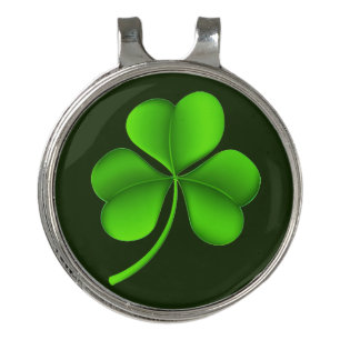 Shamrock On Dark Green hccny Golf Hat Clip