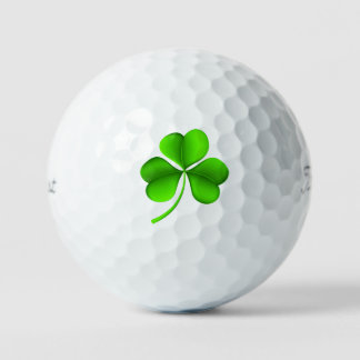 Shamrock On White tpv1 gbcnt Golf Balls