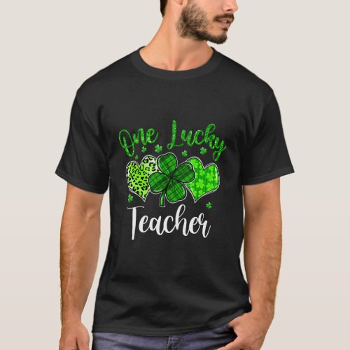 Shamrock One Lucky Teacher St PatrickS Day School T_Shirt
