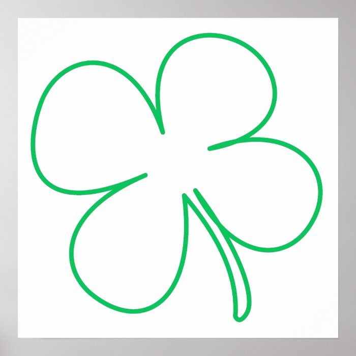 Shamrock Outline Posters