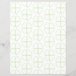 Shamrock Outlines Scrapbook Paper