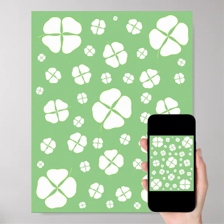Shamrock Outlines Shamrocks Coloring Posters | Zazzle