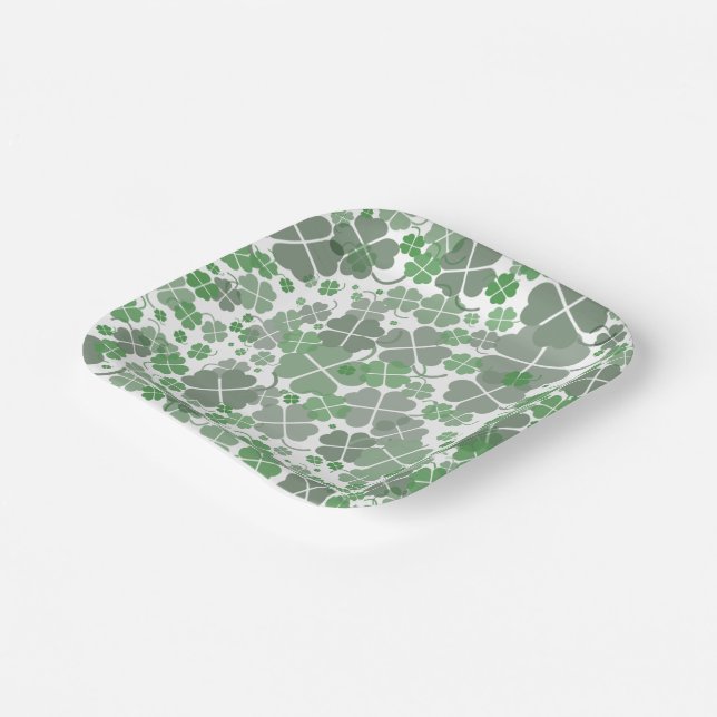 Shamrock Paper Plates (Angled)