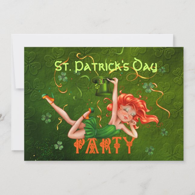 Shamrock Party Girl Invitation - Customize (Front)