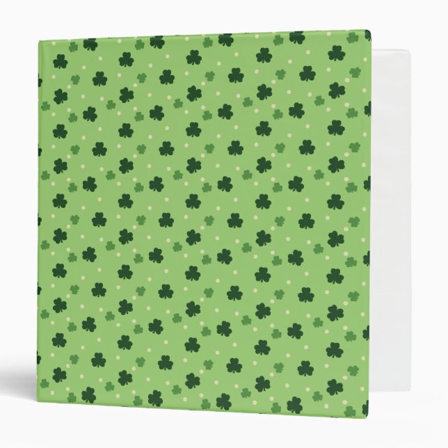 Shamrock Pattern 3-Ring Binder (Front/Inside)