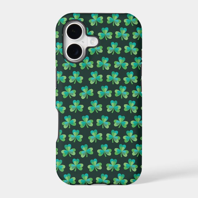 Shamrock Pattern Black iPhone 5/5S Barely There Case (Back)