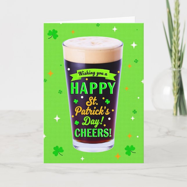 Shamrock Pattern Cheers Card (Front)