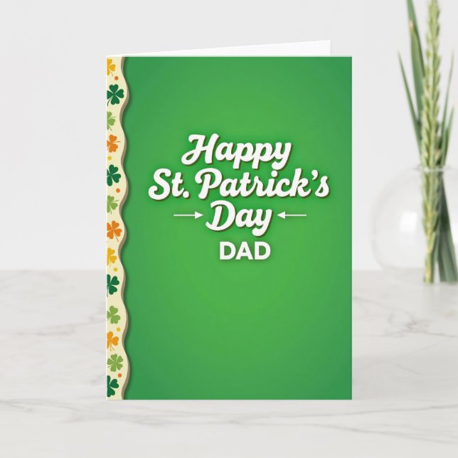 Shamrock Pattern Dad Card (Front)