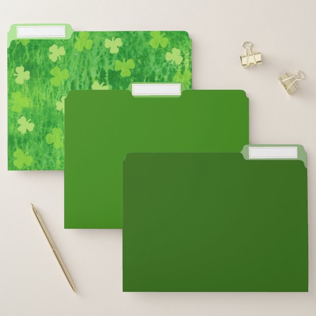 Shamrock Pattern File Folder Set (Set)