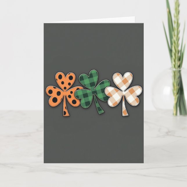 Shamrock Pattern Happy Card (Front)