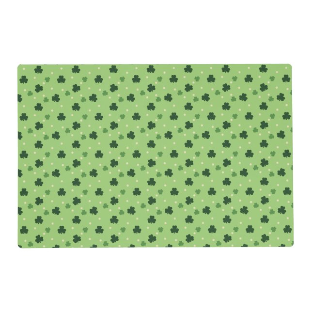Shamrock Pattern Laminated Placemat (Front)
