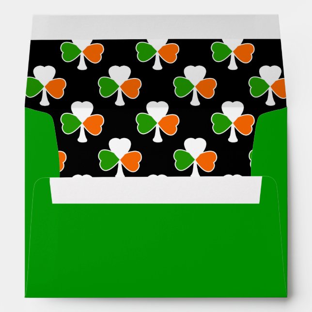Shamrock Pattern Liner Envelope (Back (Bottom))
