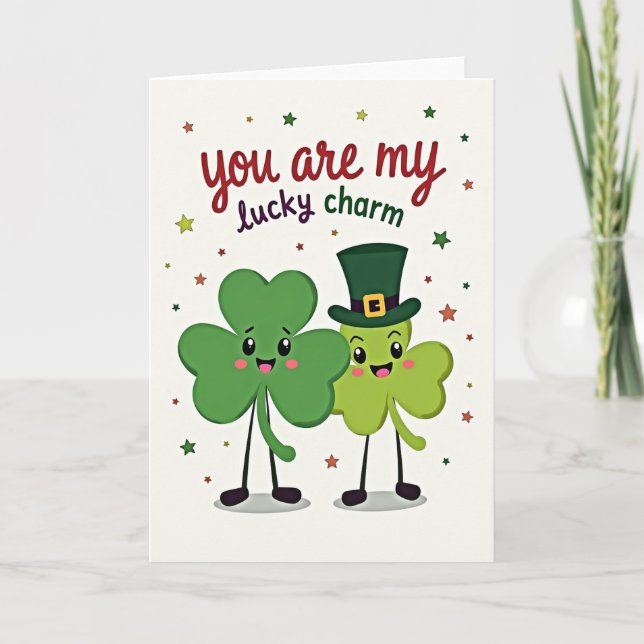 Shamrock Pattern Lucky Card (Front)
