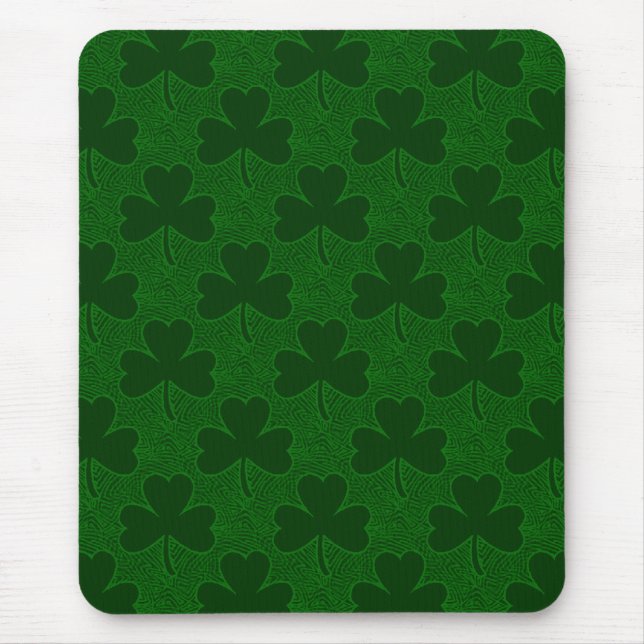 Shamrock Pattern Mouse Pad (Front)