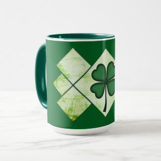 Shamrock Pattern St Patrick’s Day Shirt – caneca Mug