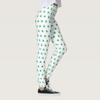 White Overall shamrock Leggings