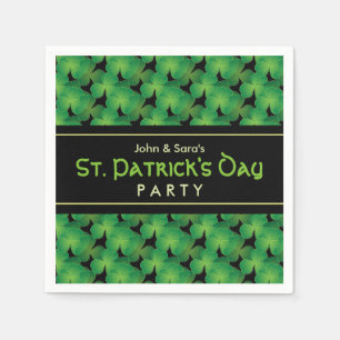 Shamrock Pattern St. Patrick's Day Party Napkins