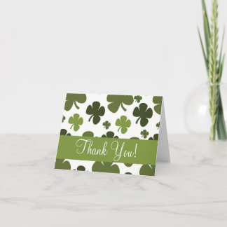 Shamrock Pattern Thank You Card