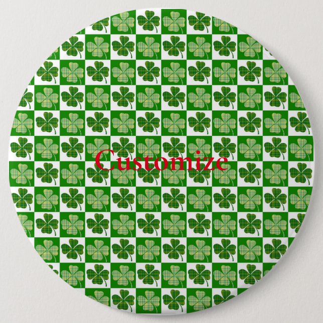 Shamrock Pattern  Thunder_Cove Button (Front)