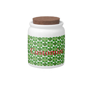 Shamrock Pattern Thunder_Cove Candy Jar