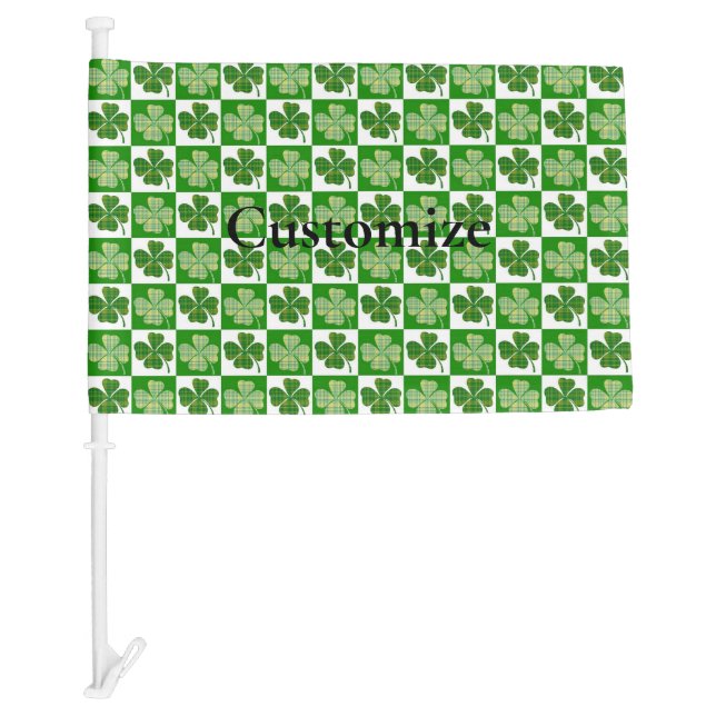 Shamrock Pattern  Thunder_Cove Car Flag (Front)