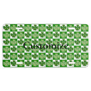 Shamrock Pattern Thunder_Cove License Plate