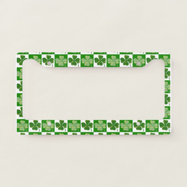 Shamrock Pattern  Thunder_Cove License Plate Frame (Front)