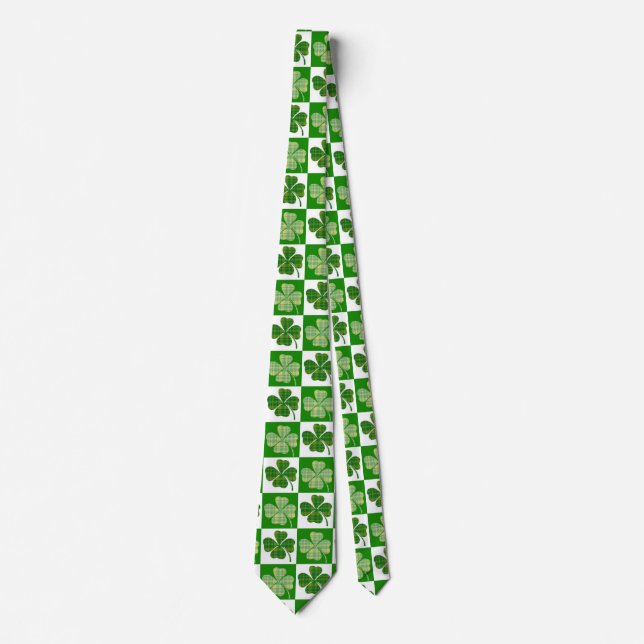 Shamrock Pattern  Thunder_Cove Neck Tie (Front)