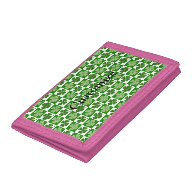 Shamrock Pattern  Thunder_Cove Tri-fold Wallet (Bottom)