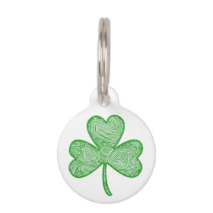 Shamrock Pet ID Tag