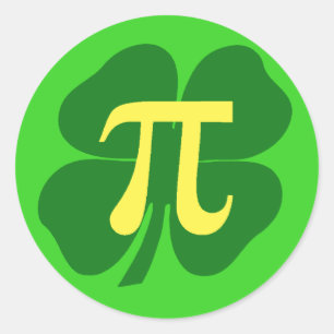 Shamrock Pi Classic Round Sticker