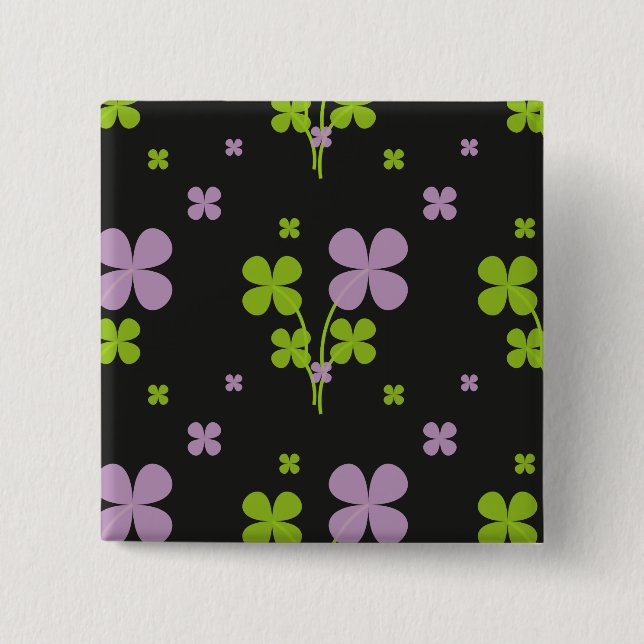 Shamrock Pinback Button (Front)