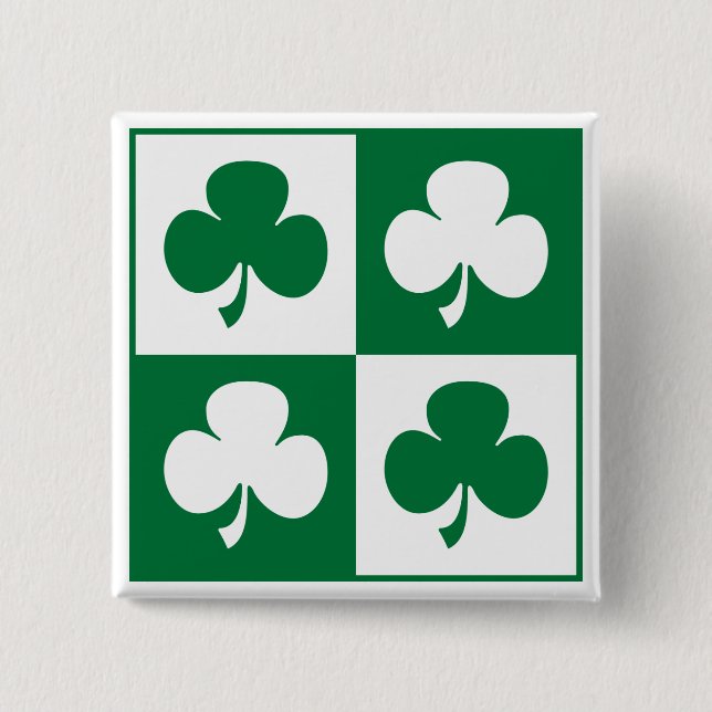 Shamrock Pinback Button (Front)