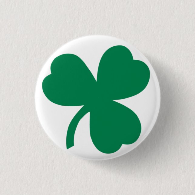 Shamrock Pinback Button (Front)