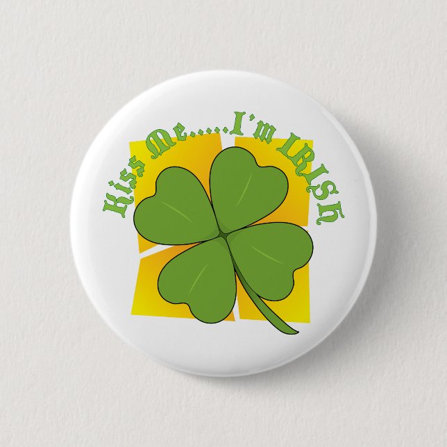 Shamrock Pinback Button (Front)
